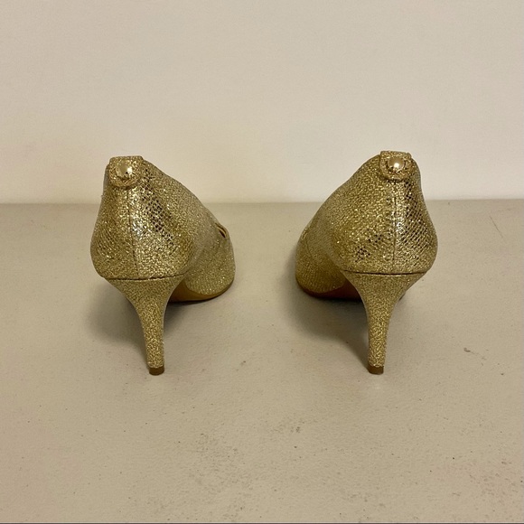 Michael Kors Dorothy Flex Pumps Glitter Gold Sz 6M - Picture 4 of 10